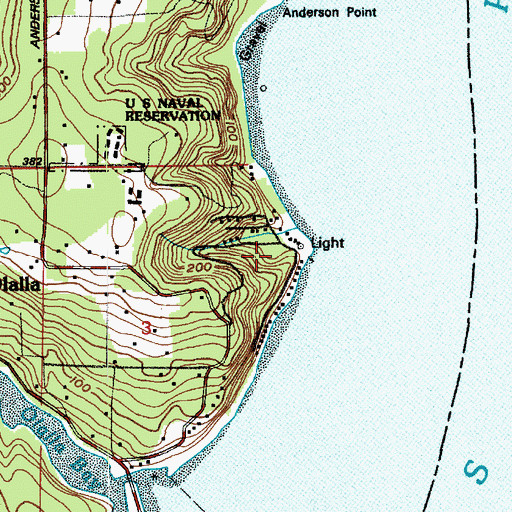 Topographic Map of Prospect Point, WA