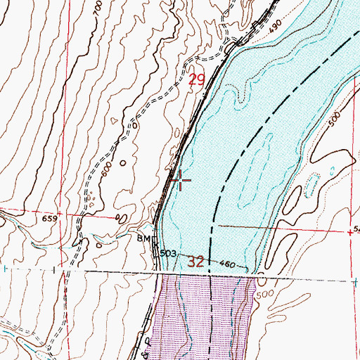 Topographic Map of Priest Rapids, WA