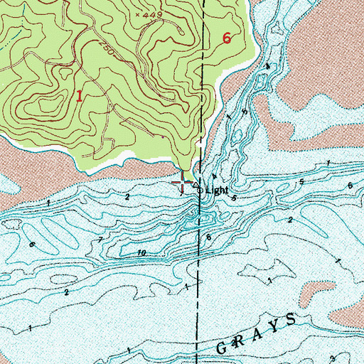 Topographic Map of Rocky Point Light, WA