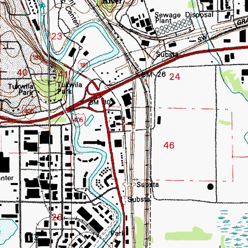 Topographic Map of Renton Junction, WA