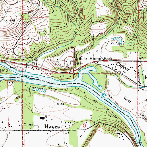 Topographic Map of Staples Creek, WA