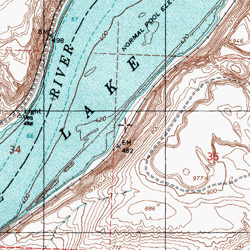 Topographic Map of Simmons, WA