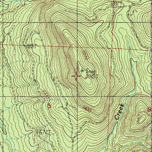 Topographic Map of Snag Peak, WA