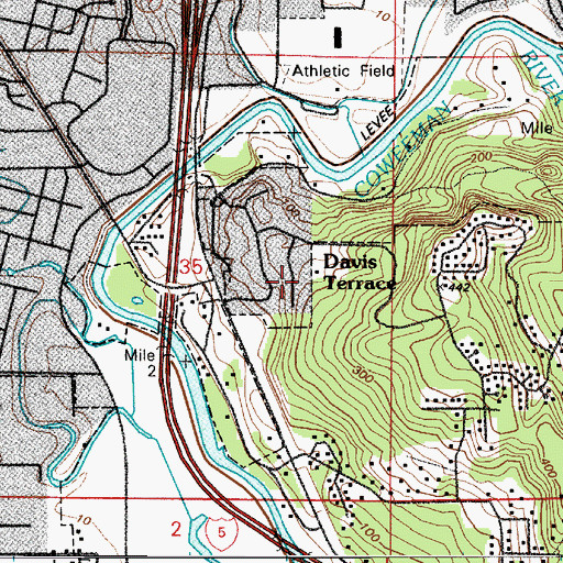 Topographic Map of Terrace, WA