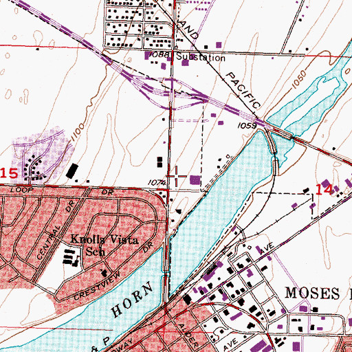 Topographic Map of The Big Bend Center, WA