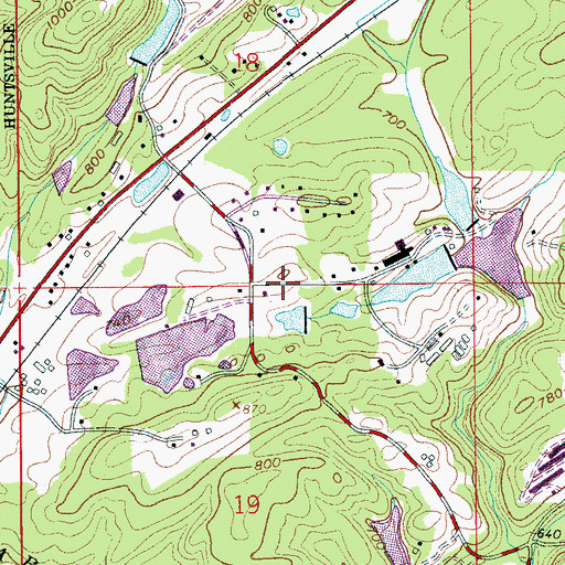 Topographic Map of East Trussville (historical), AL