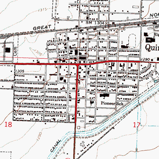 Topographic Map of Thrifty Villa Shopping Center, WA