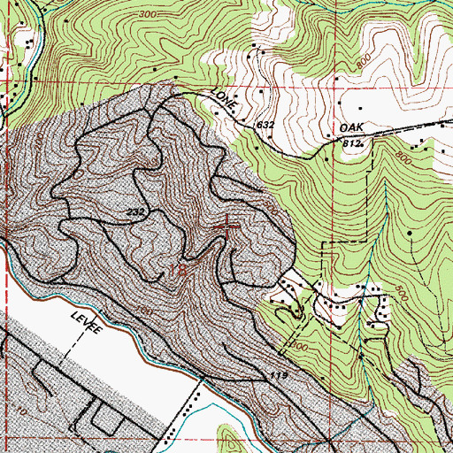 Topographic Map of Valley View Tracts, WA