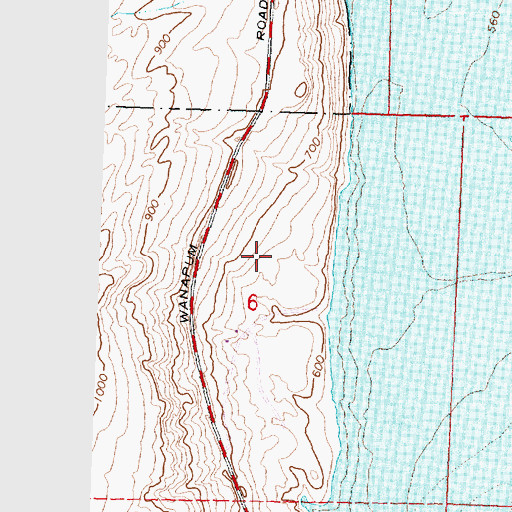 Topographic Map of Wanapum Recreation Area, WA