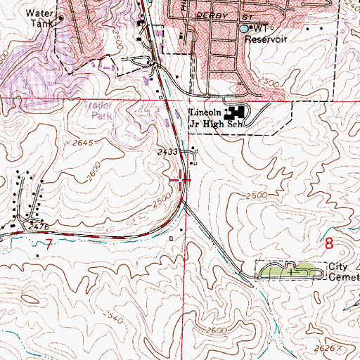 Topographic Map of Wheatland Shopping Center, WA