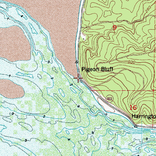 Topographic Map of Yellow Bluff, WA