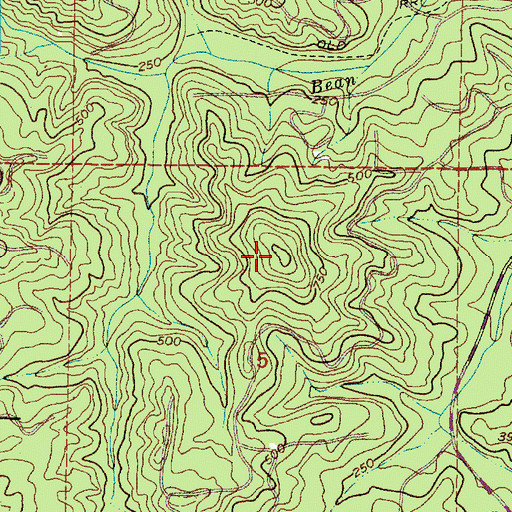 Topographic Map of Bear Mountain, WA