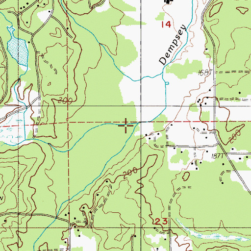 Topographic Map of Darlin Creek, WA
