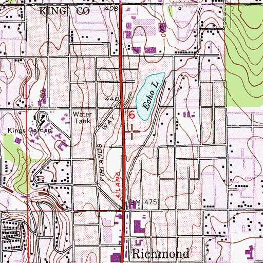 Topographic Map of Echo Lake, WA