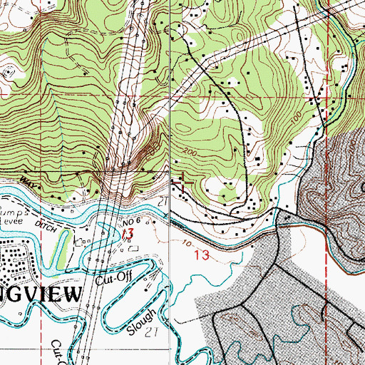 Topographic Map of Evergreen Terrace, WA