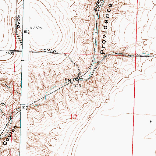 Topographic Map of Emery, WA