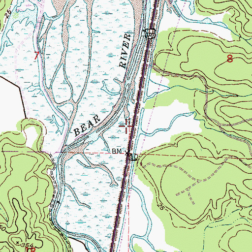 Topographic Map of Greenhead Slough, WA