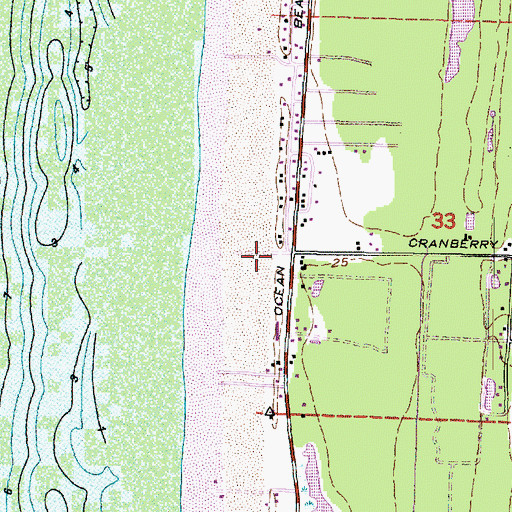 Topographic Map of Pacific Beach, WA