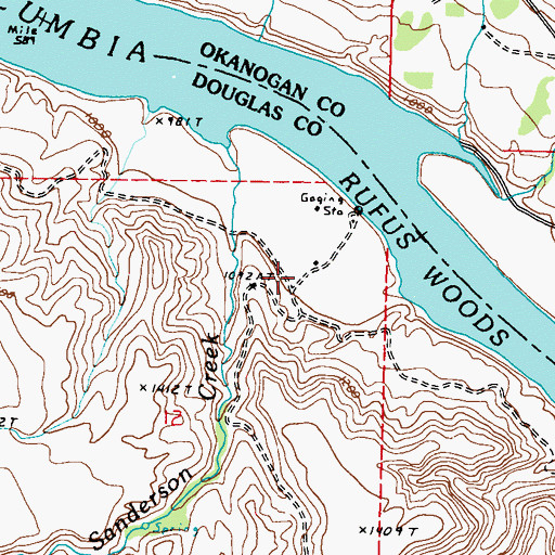 Topographic Map of Barry, WA