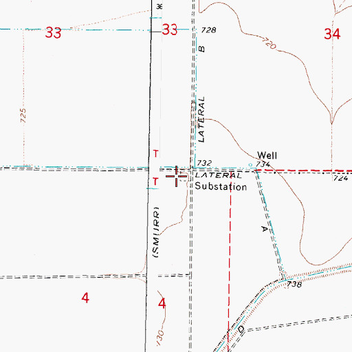 Topographic Map of Theba Substation, AZ