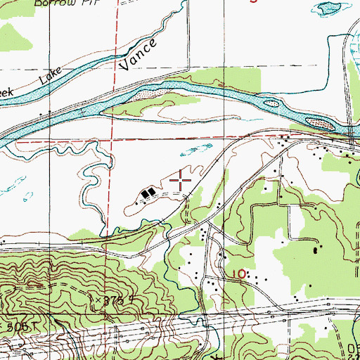 Topographic Map of Damon, WA