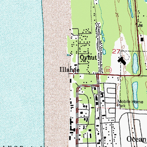 Topographic Map of Illahee, WA