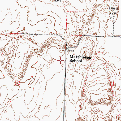 Topographic Map of Matthiesen (historical), WA