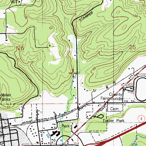 Topographic Map of McDonald Creek, WA
