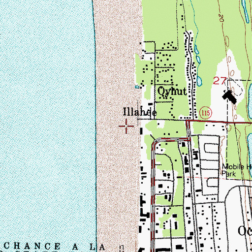 Topographic Map of Oyhut State Park, WA