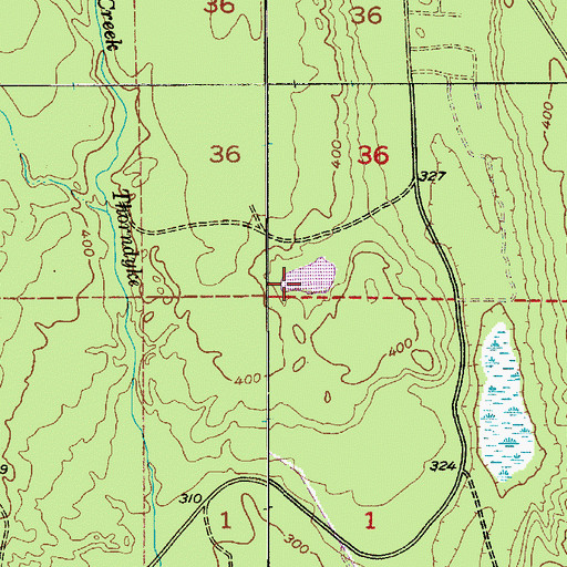 Topographic Map of Tule Lake, WA