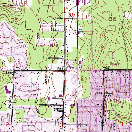 Topographic Map of Bremerton Fashion Mall, WA