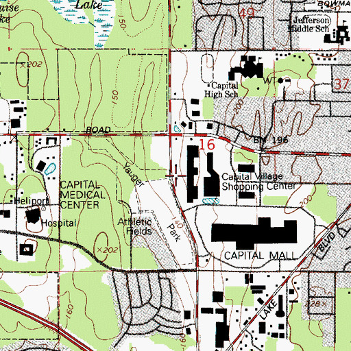 Topographic Map of Capitol Village Shopping Center, WA