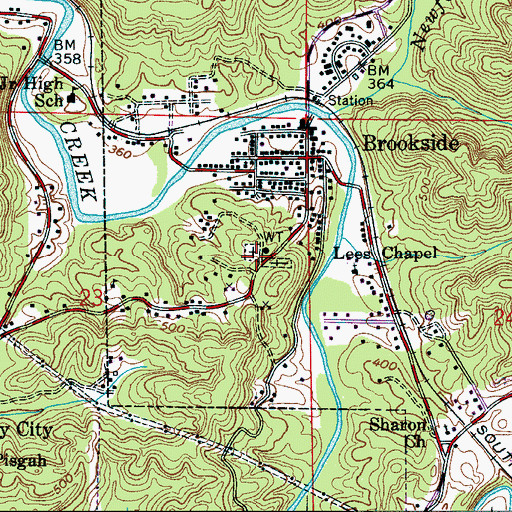 Topographic Map of Saint Michaels Cemetery, AL