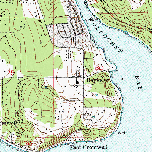 Topographic Map of Bayview, WA