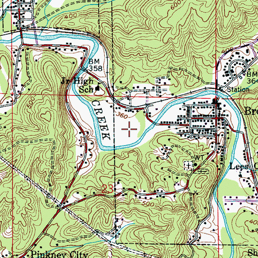 Topographic Map of John Bensko Park, AL
