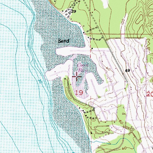 Topographic Map of Coon Bay, WA