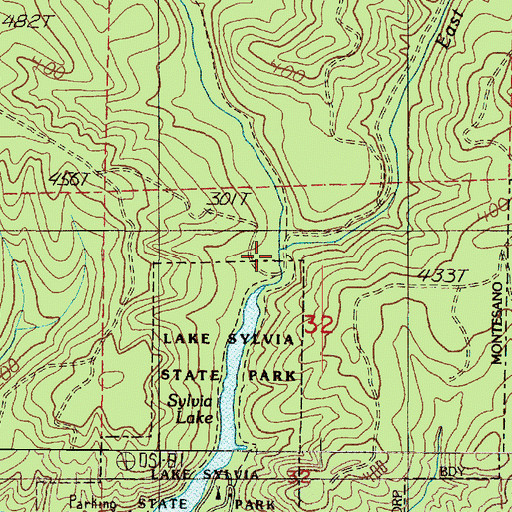 Topographic Map of East Fork Sylvia Creek, WA