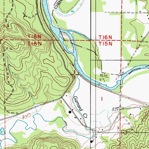 Topographic Map of Garrard Creek, WA