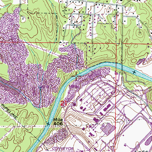 Topographic Map of Butlers Ferry (historical), AL