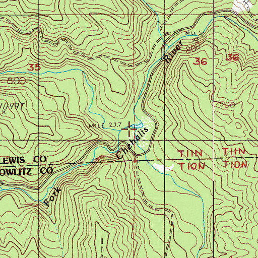 Topographic Map of Hanlan Creek, WA