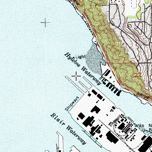 Topographic Map of Hylebos Creek, WA