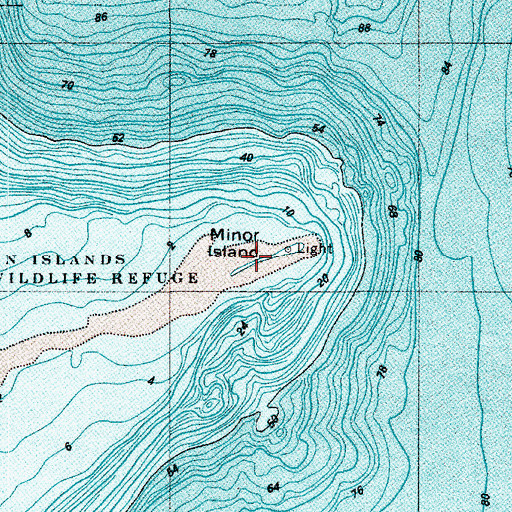 Topographic Map of Minor Island, WA