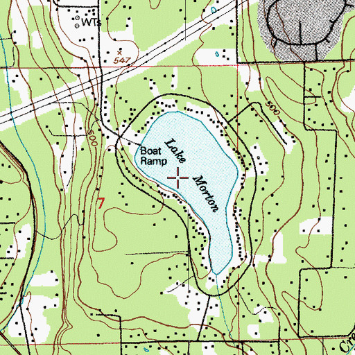 Topographic Map of Lake Morton, WA