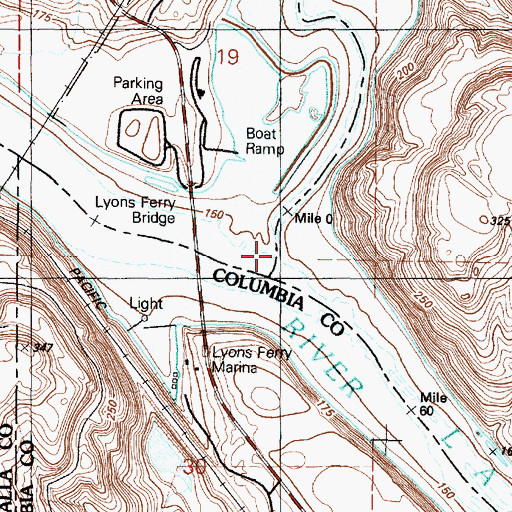 Topographic Map of Palouse River, WA