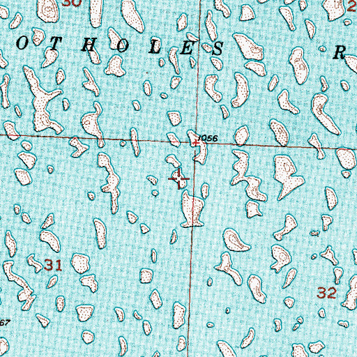 Topographic Map of Potholes Reservoir, WA