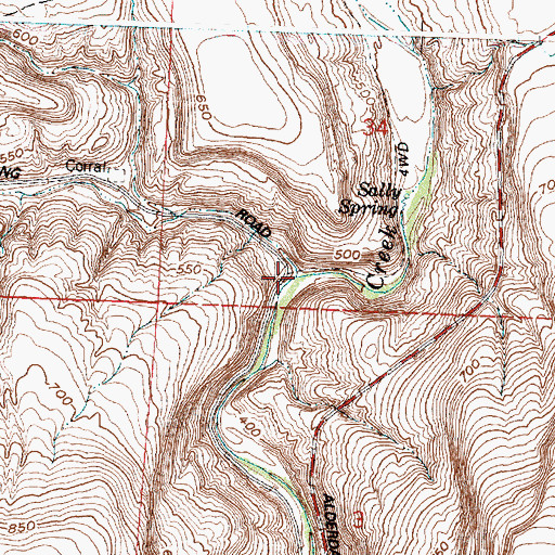 Topographic Map of Sixprong Creek, WA