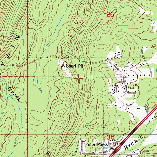 Topographic Map of Red Ridge, AL