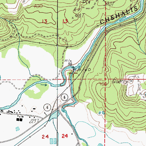 Topographic Map of South Fork Chehalis River, WA
