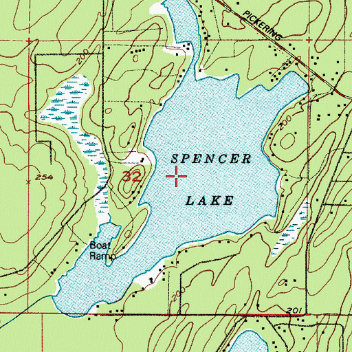 Topographic Map of Spencer Lake, WA