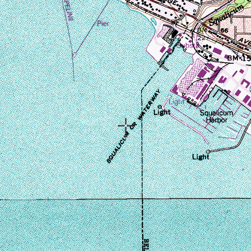 Topographic Map of Squalicum Waterway, WA